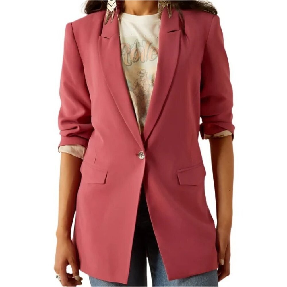 Ariat Women's Ella Lined Blazer Suit Jacket Dry Rose 10054557